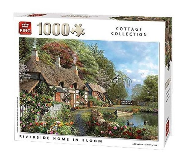 King International (05718) - "Riverside Home in Bloom" - 1000 brikker puslespil