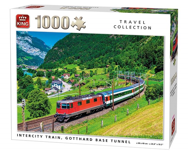King International (05716) - "Intercity Train, Gotthard Base Tunnel" - 1000 brikker puslespil