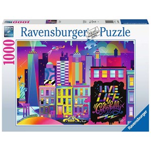 Ravensburger (16454) - "Live Life Colorfully, NYC" - 1000 brikker puslespil