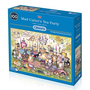 Gibsons (G6259) - Linda Jane Smith: "Mad Catter's Tea Party" - 1000 brikker puslespil