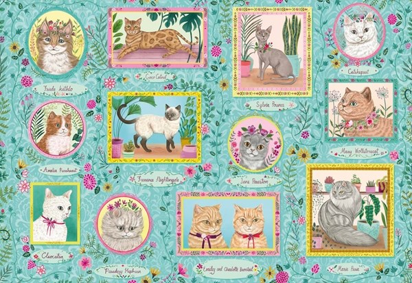 Gibsons (G6603) - Pimlada Phuapradit: "Famous Felines" - 1000 brikker puslespil