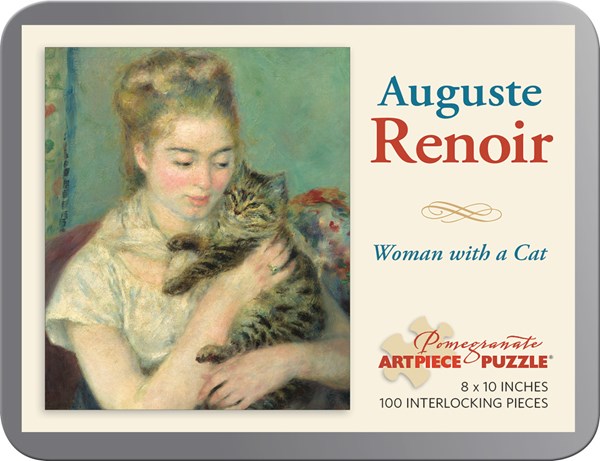 Pomegranate (AA805) - Pierre-Auguste Renoir: "Woman with a Cat" - 100 brikker puslespil