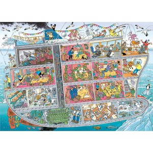 Jumbo (20021) - Jan van Haasteren: "Cruise Ship" - 1000 brikker puslespil
