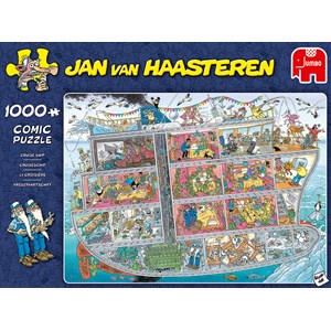 Jumbo (20021) - Jan van Haasteren: "Cruise Ship" - 1000 brikker puslespil