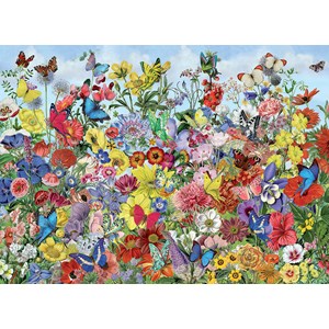 Cobble Hill (80032) - Barbara Behr: "Butterfly Garden" - 1000 brikker puslespil