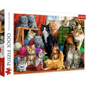 Trefl (10555) - "Cats Meeting" - 1000 brikker puslespil