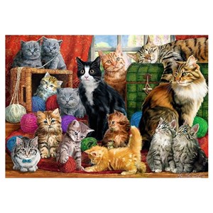 Trefl (10555) - "Cats Meeting" - 1000 brikker puslespil