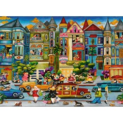 Ravensburger (16261) - "The Painted Ladies" - 1500 brikker puslespil