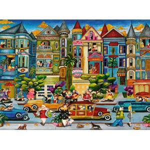 Ravensburger (16261) - "The Painted Ladies" - 1500 brikker puslespil