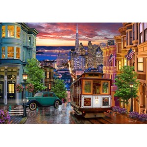 Bluebird Puzzle (70293) - "San Francisco Trolley" - 1000 brikker puslespil