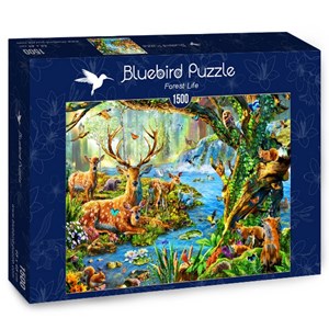 Bluebird Puzzle (70185) - Adrian Chesterman: "Forest Life" - 1500 brikker puslespil