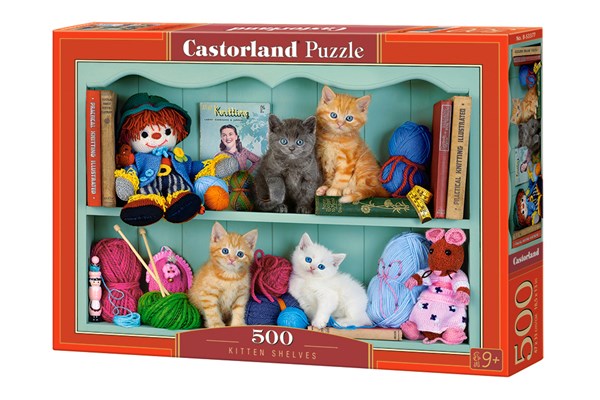 Castorland (B-53377) - "Kitten Shelves" - 500 brikker puslespil