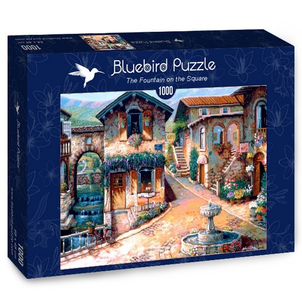 Bluebird Puzzle (70120) - "The Fountain on the Square" - 1000 brikker puslespil