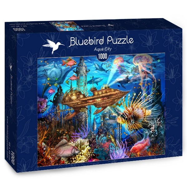 Bluebird Puzzle (70121) - "Aqua City" - 1000 brikker puslespil