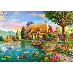 Bluebird Puzzle (70167) - Adrian Chesterman: "Lakeside Cottage" - 1000 brikker puslespil