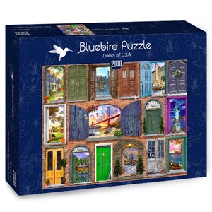 Bluebird Puzzle (70116) - Dominic Davison: "Doors of USA" - 2000 brikker puslespil