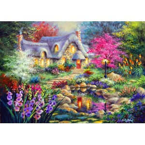 Bluebird Puzzle (70060) - Nicky Boehme: "Cottage Pond" - 1500 brikker puslespil