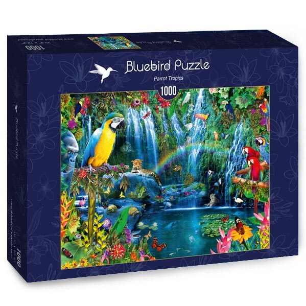Bluebird Puzzle (70298) - "Parrot Tropics" - 1000 brikker puslespil