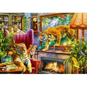 Bluebird Puzzle (70310) - "Tigers Coming to Life" - 1000 brikker puslespil