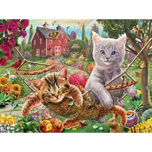 SunsOut (51824) - Adrian Chesterman: "Cats on the Farm" - 1000 brikker puslespil
