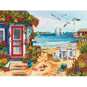 SunsOut (62924) - Nancy Wernersbach: "Beach Summer Cottage" - 1000 brikker puslespil