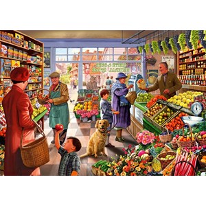 Bluebird Puzzle (70232) - Steve Crisp: "Village Greengrocer" - 1000 brikker puslespil