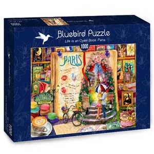 Bluebird Puzzle (70239) - Aimee Stewart: "Life is an Open Book Paris" - 1000 brikker puslespil