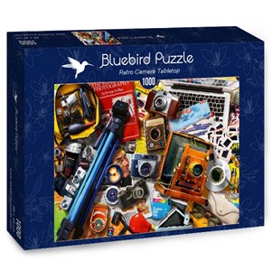 Bluebird Puzzle (70240) - "Retro Camera Tabletop" - 1000 brikker puslespil