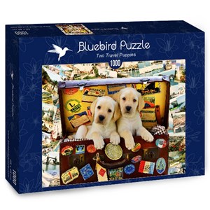 Bluebird Puzzle (70237) - "Two Travel Puppies" - 1000 brikker puslespil