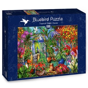 Bluebird Puzzle (70248) - Ciro Marchetti: "Tropical Green House" - 1000 brikker puslespil