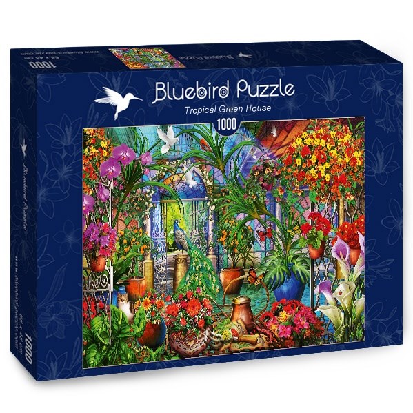 Bluebird Puzzle (70248) - Ciro Marchetti: "Tropical Green House" - 1000 brikker puslespil