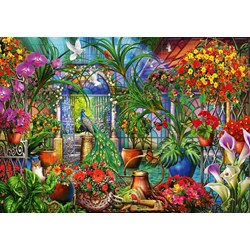 Bluebird Puzzle (70248) - Ciro Marchetti: "Tropical Green House" - 1000 brikker puslespil