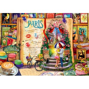 Bluebird Puzzle (70262) - Aimee Stewart: "Life is an Open Book Paris" - 4000 brikker puslespil