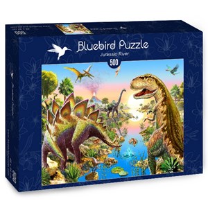 Bluebird Puzzle (70157) - Adrian Chesterman: "Jurassic River" - 500 brikker puslespil