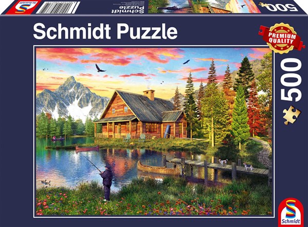 Schmidt Spiele (58371) - "Fishing at the Lake" - 500 brikker puslespil