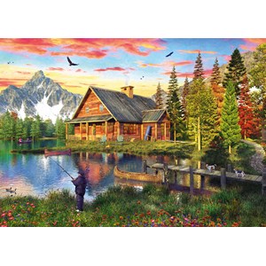 Schmidt Spiele (58371) - "Fishing at the Lake" - 500 brikker puslespil