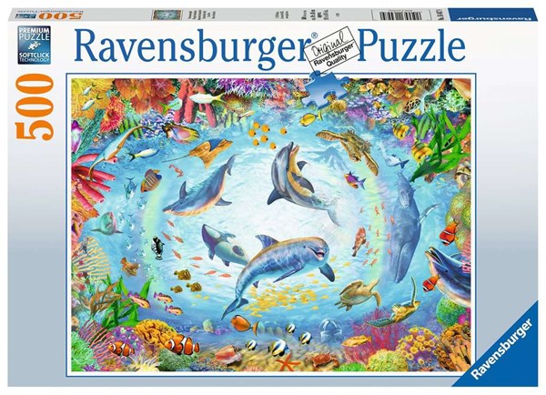 Ravensburger (16447) - "Cave Dive" - 500 brikker puslespil
