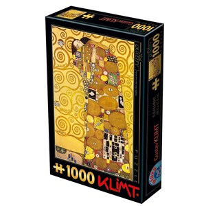 D-Toys (74560) - Gustav Klimt: "Opfyldelse" - 1000 brikker puslespil