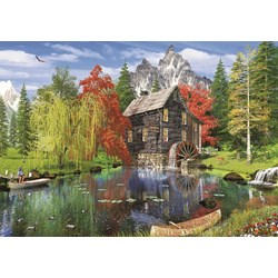 Art Puzzle (4550) - "Fishing by the Mill" - 1500 brikker puslespil