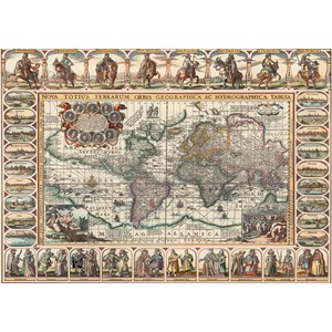 Art Puzzle (4584) - "Ancient World Map" - 1000 brikker puslespil
