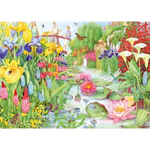 Buffalo Games (11282) - "Flower Show, The Water Garden" - 1000 brikker puslespil