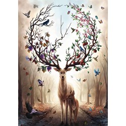 Ravensburger (15018) - "Fantasy Deer" - 1000 brikker puslespil