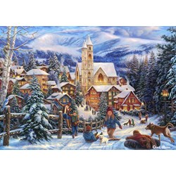 Bluebird Puzzle (70053) - Chuck Pinson: "Sledding To Town" - 1500 brikker puslespil