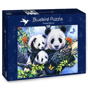 Bluebird Puzzle (70079) - "Panda Family" - 1000 brikker puslespil
