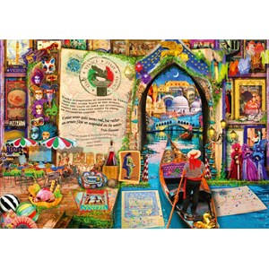 Bluebird Puzzle (70259) - Aimee Stewart: "Life is an Open Book Venice" - 4000 brikker puslespil