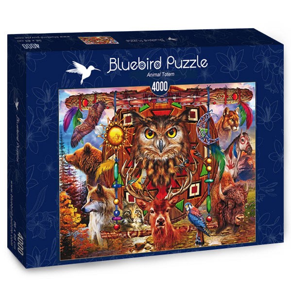 Bluebird Puzzle (70257) - Ciro Marchetti: "Animal Totem" - 4000 brikker puslespil