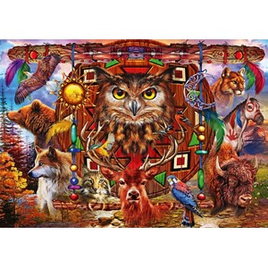 Bluebird Puzzle (70257) - Ciro Marchetti: "Animal Totem" - 4000 brikker puslespil