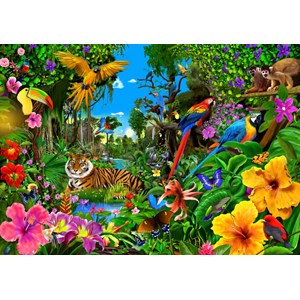 Bluebird Puzzle (70150) - "Jungle Sunrise" - 1500 brikker puslespil