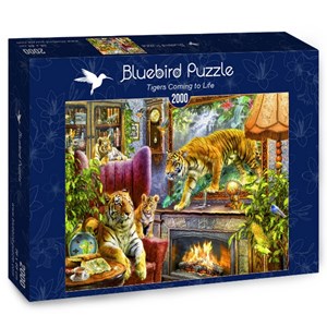 Bluebird Puzzle (70171) - "Tigers Coming to Life" - 2000 brikker puslespil