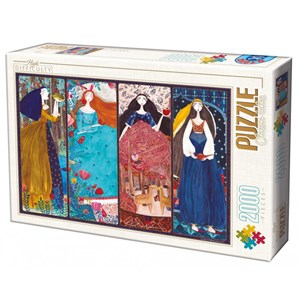 D-Toys (73860) - Kurti Andrea: "Eventyr Collage" - 2000 brikker puslespil